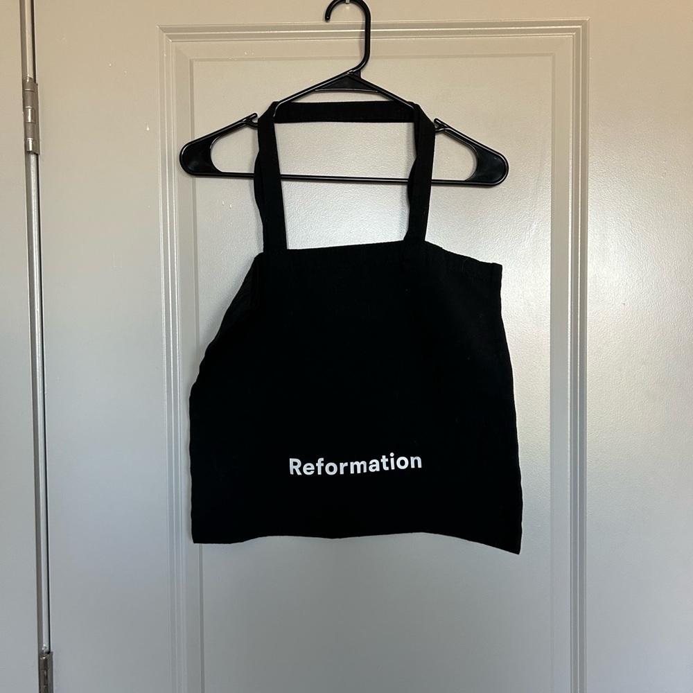 Reformation Black Logo Tote